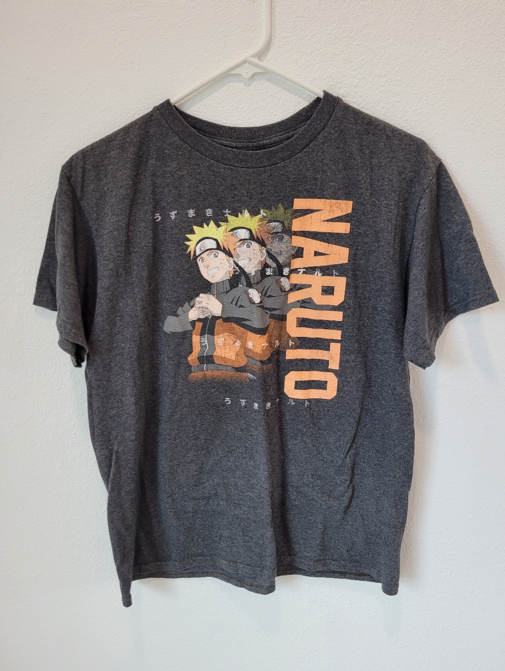 Naruto Shippuden Youth XL Gray Graphic Tee Anime T-Shirt